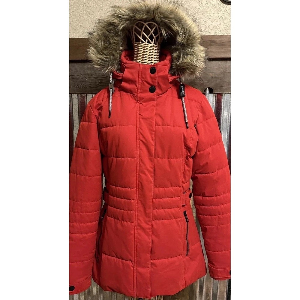 G.I.G.A. DX Kiltec Sz‎ 36 /6 Red Hooded Winter Coat Streetwear Jacket Skiing